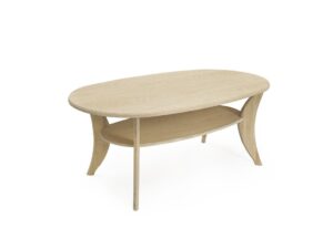 Ett fint soffbord med bra förvaring då det har en hylla. Bordet finns i flera olika modeller så som runt och ovalt.