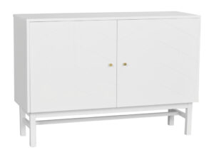 Fint sideboard från Rowico. Webster är ett sideboard som finns i två olika storlekar. Det är alltid i vitlack med knoppar i mässing. Just nu är Webster sideboard på rea.
